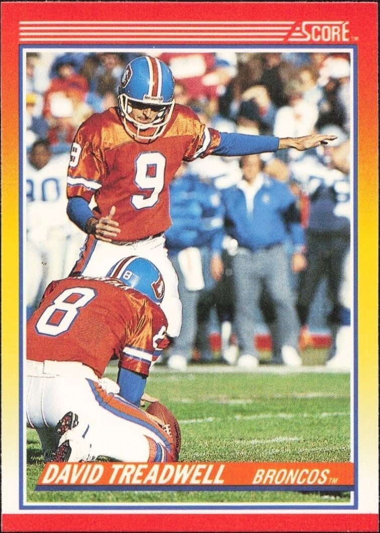 David Treadwell 1990 Score #234 Football Trading Card - Front 1990 Score David Treadwell #234 football trading card front