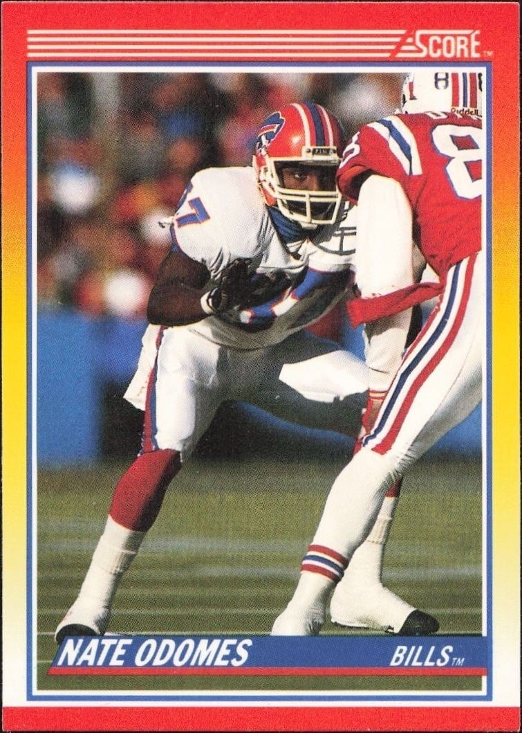 Nate Odomes 1990 Score #254 Football Trading Card - Front 1990 Score Nate Odomes #254 football trading card front