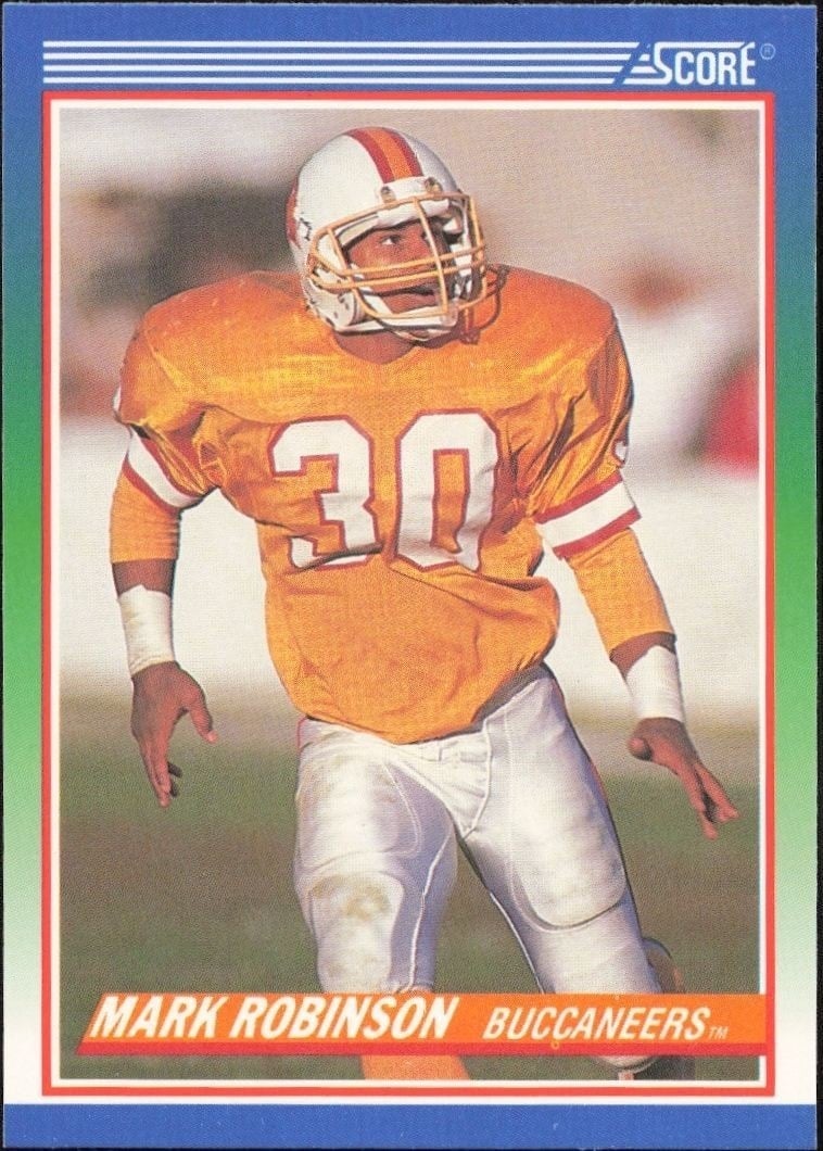Mark Robinson 1990 Score #339 Football Trading Card - Front 1990 Score Mark Robinson #339 football trading card front