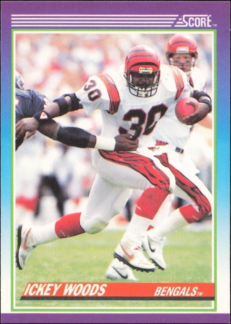 1990 Score Ickey Woods #130 trading card