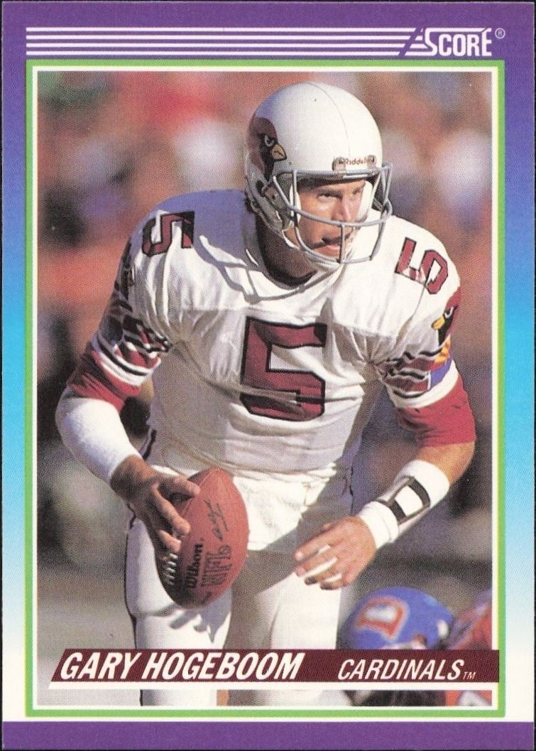 Gary Hogeboom 1990 Score #529 Football Trading Card - Front 1990 Score Gary Hogeboom #529 football trading card front