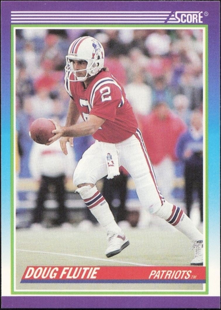 Doug Flutie 1990 Score #535 Football Trading Card - Front 1990 Score Doug Flutie #535 football trading card front