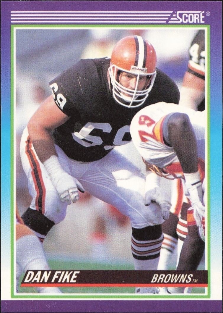 Dan Fike 1990 Score #543 Football Trading Card - Front 1990 Score Dan Fike #543 football trading card front