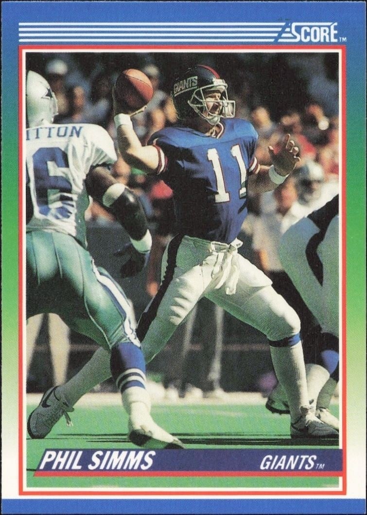 1990 Score Phil Simms #5 trading card