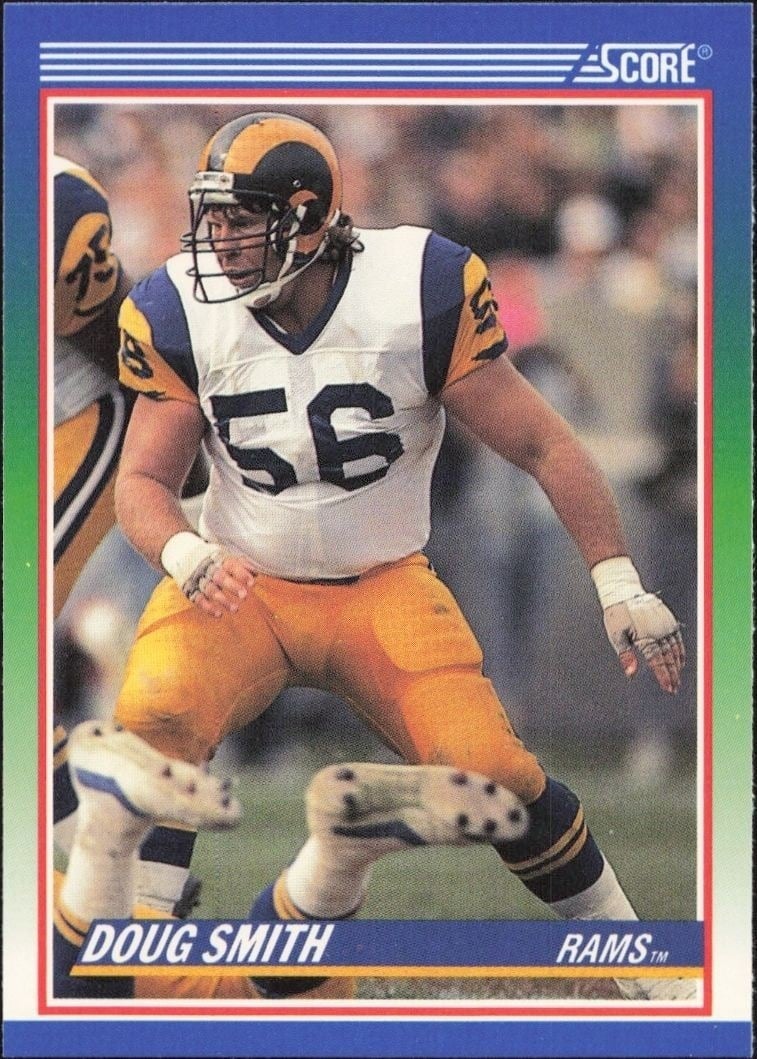 Doug Smith 1990 Score #426 Football Trading Card - Front 1990 Score Doug Smith #426 football trading card front