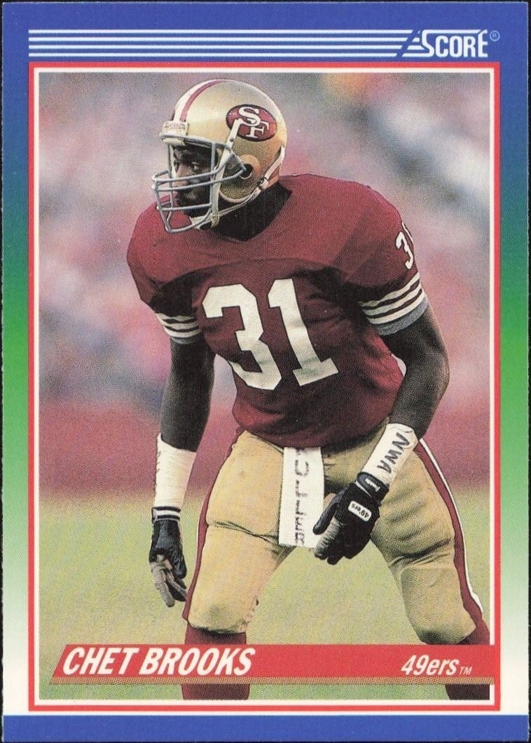 Chet Brooks 1990 Score #436 Football Trading Card - Front 1990 Score Chet Brooks #436 football trading card front