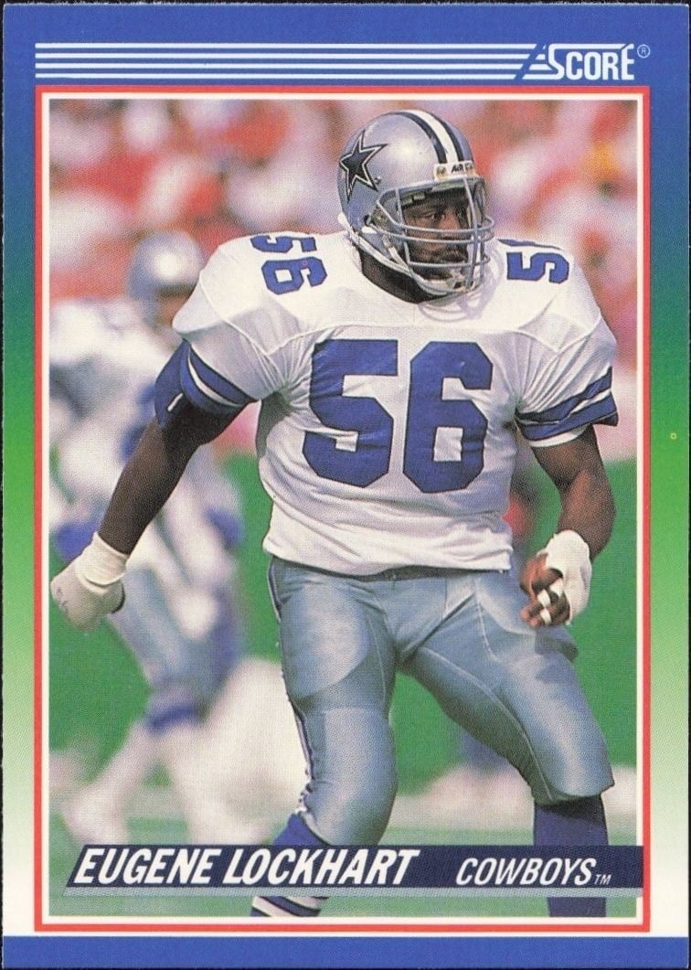 Eugene Lockhart 1990 Score #402 Football Trading Card - Front 1990 Score Eugene Lockhart #402 football trading card front