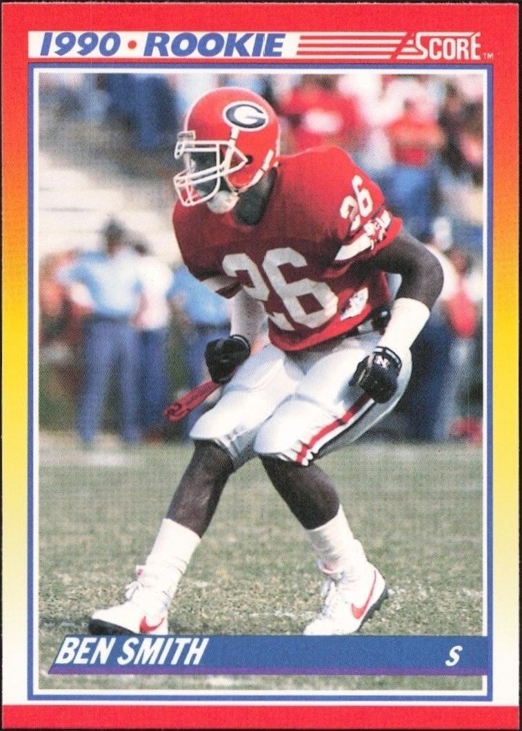 Ben Smith 1990 Score #310 Football Trading Card - Front 1990 Score Ben Smith #310 football trading card front