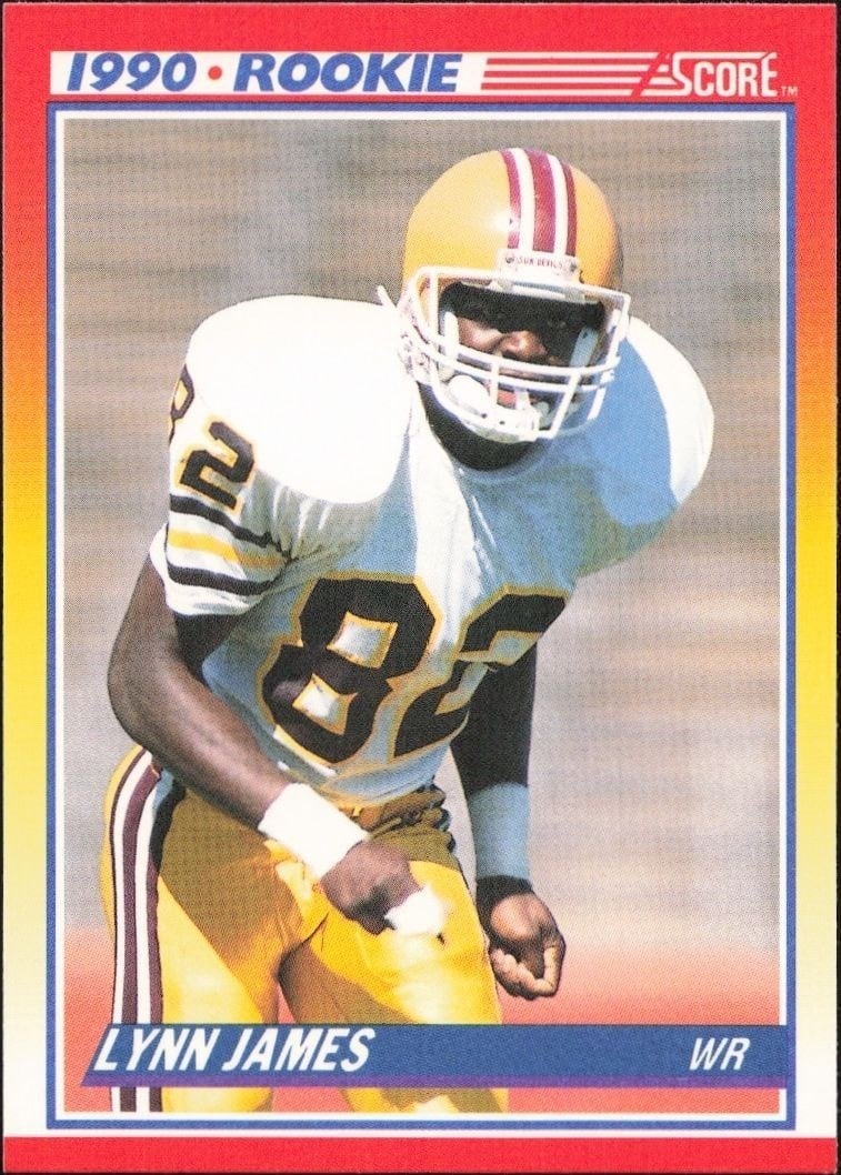 Lynn James 1990 Score #291 Football Trading Card - Front 1990 Score Lynn James #291 football trading card front