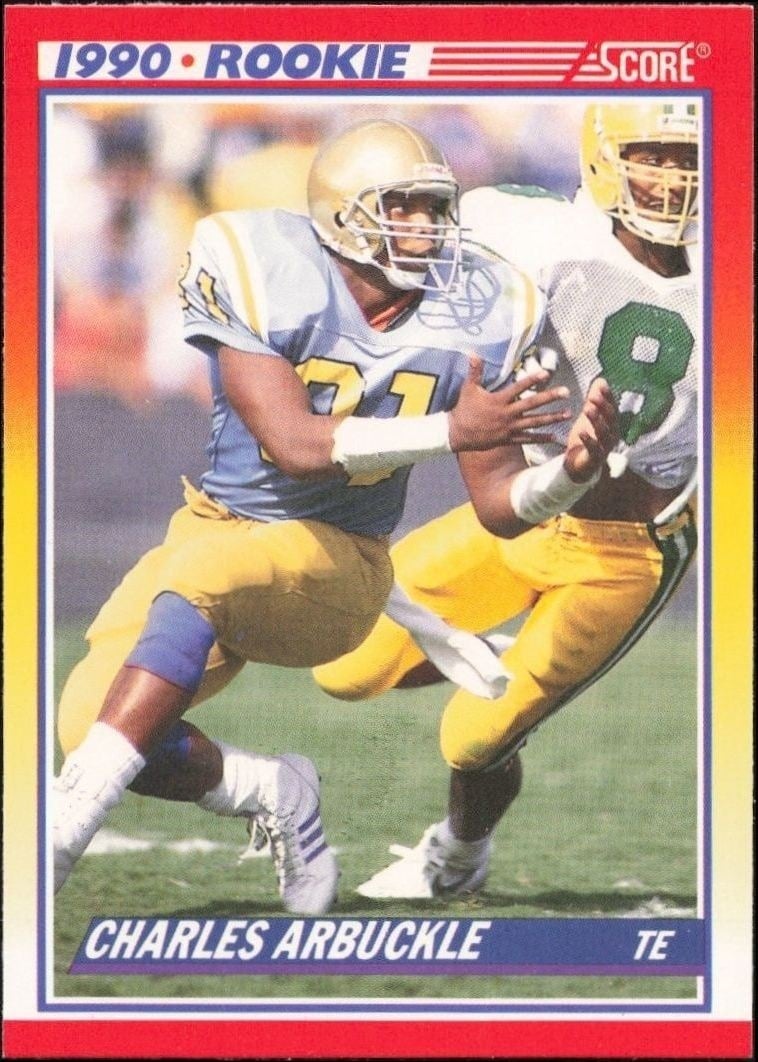 Charles Arbuckle 1990 Score #639 Football Trading Card - Front 1990 Score Charles Arbuckle #639 football trading card front