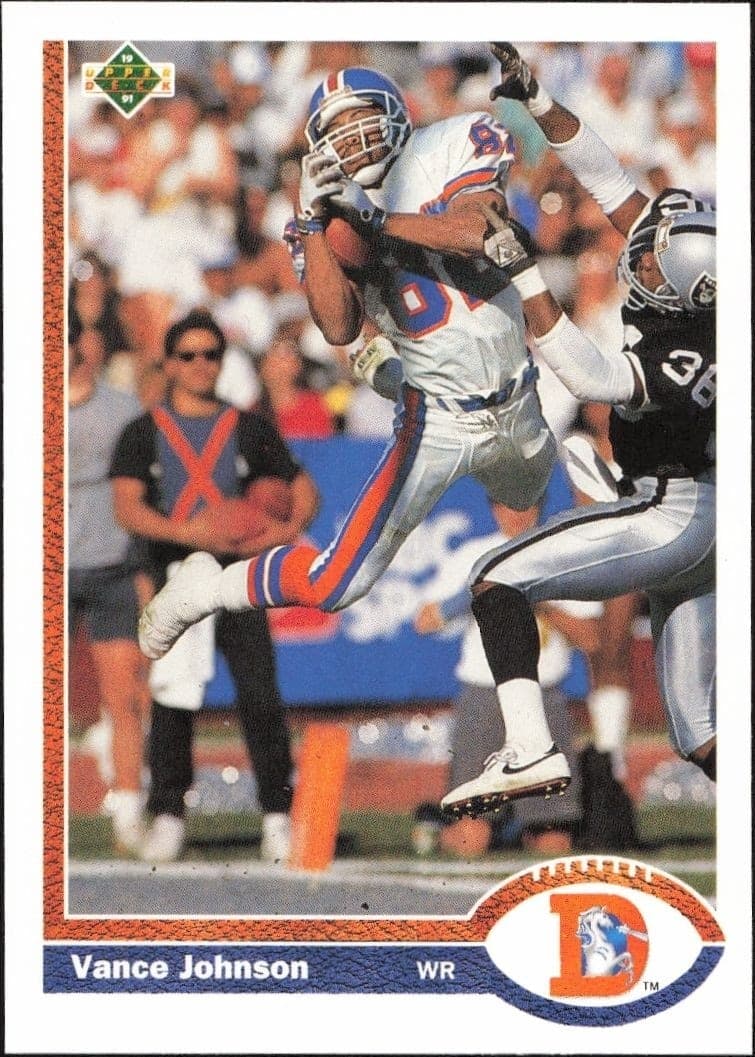 1991 Upper-Deck Vance Johnson #122 trading card