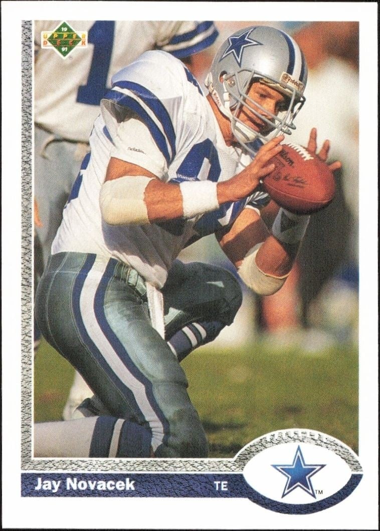 Jay Novacek 1991 Upper Deck #109 Football Trading Card - Front 1991 Upper Deck Jay Novacek #109 football trading card front