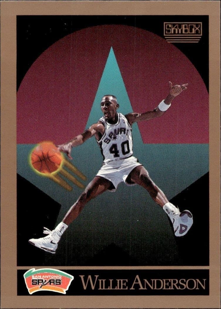 1990-91 Skybox Willie Anderson #252 trading card