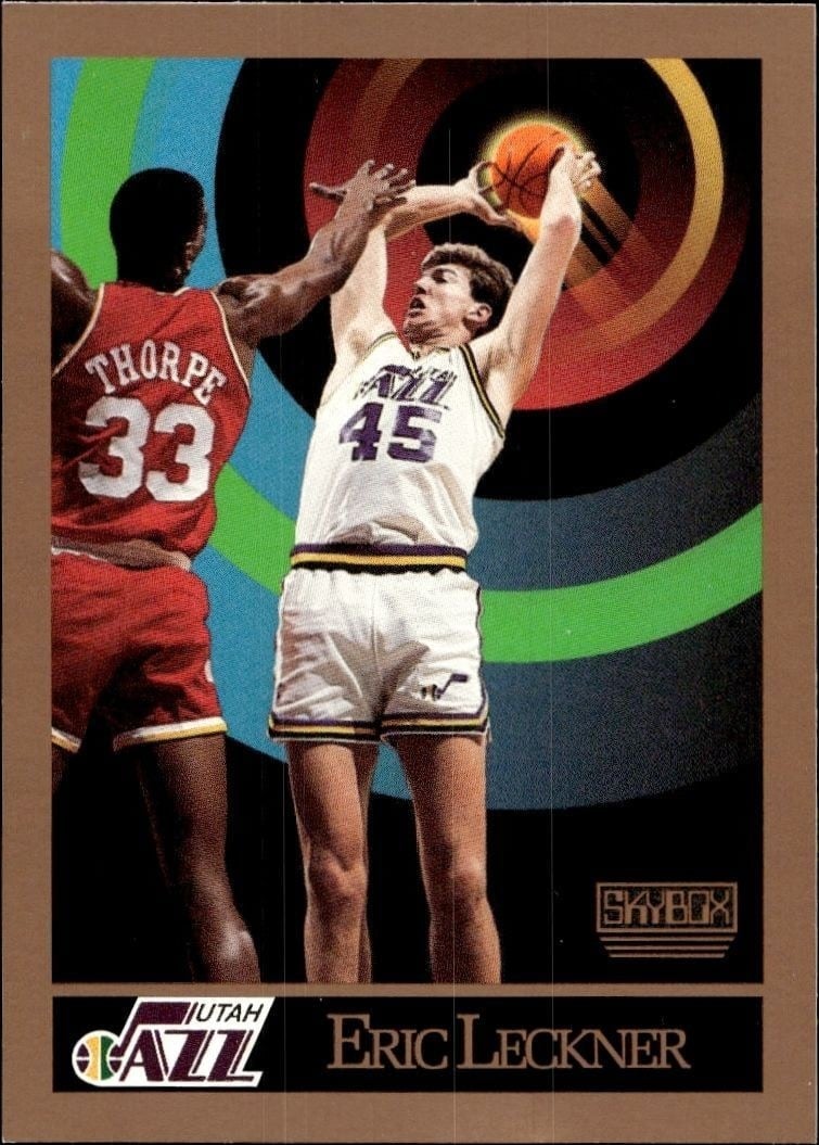 Eric Leckner 1990-91 Skybox #281 Basketball Trading Card - Front 1990-91 Skybox Eric Leckner #281 basketball trading card front