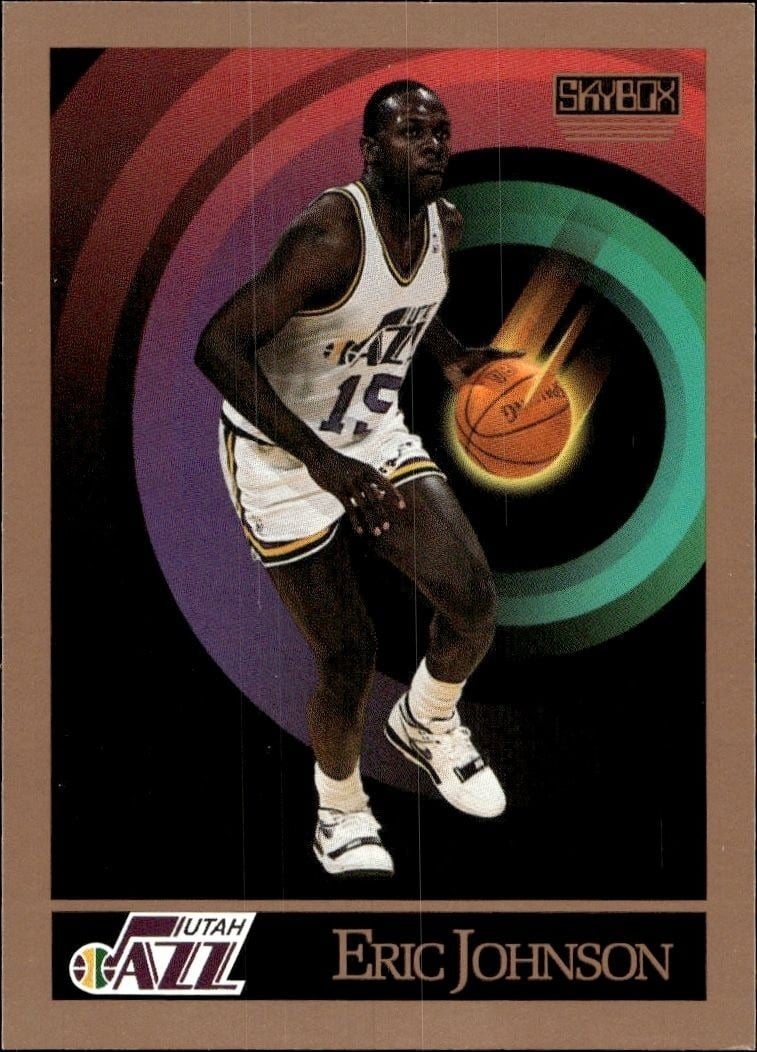 Eric Johnson 1990-91 Skybox #280 Basketball Trading Card - Front 1990-91 Skybox Eric Johnson #280 basketball trading card front