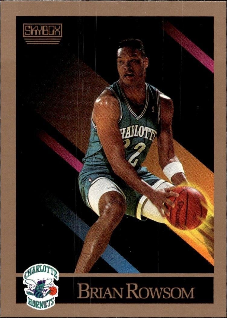 Brian Rowsom 1990-91 Skybox #34 Basketball Trading Card - Front 1990-91 Skybox Brian Rowsom #34 basketball trading card front
