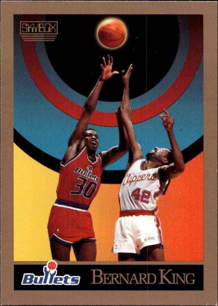 Bernard King 1990-91 Skybox #291 Basketball Trading Card - Front 1990-91 Skybox Bernard King #291 basketball trading card front