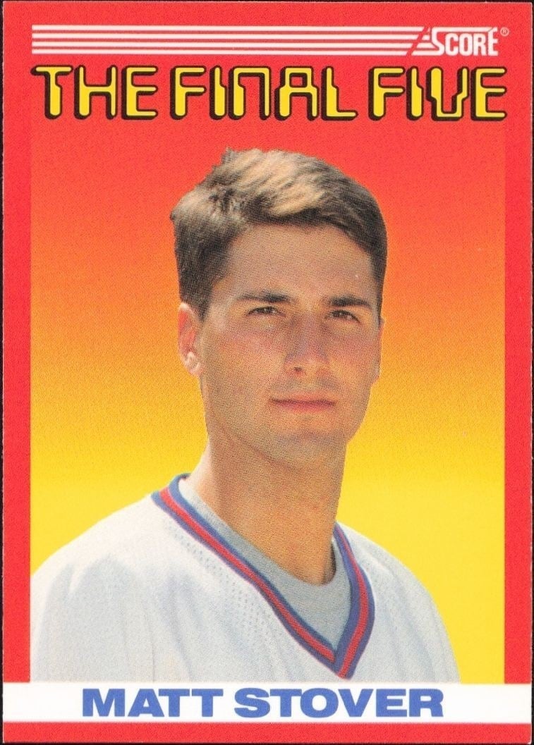 Matt Stover 1990 Score #B1 Football Trading Card - Front 1990 Score Matt Stover #B1 football trading card front