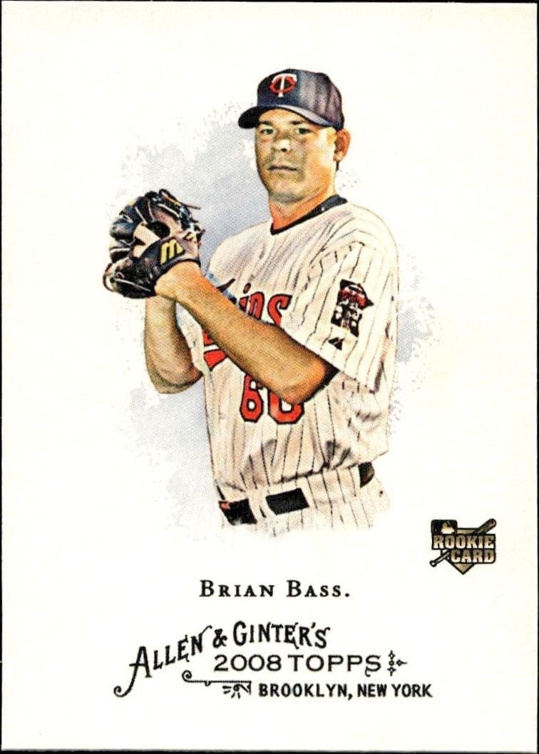 Brian Bass 2008 Topps Allen & Ginter #8 Baseball Trading Card - Front 2008 Topps Allen & Ginter Brian Bass #8 baseball trading card front