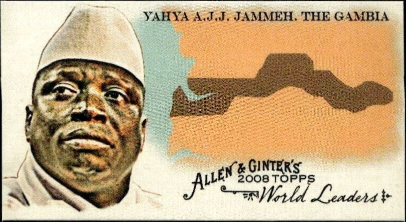 2008 Topps Allen & Ginter Yahya Jammeh #WL14 trading card