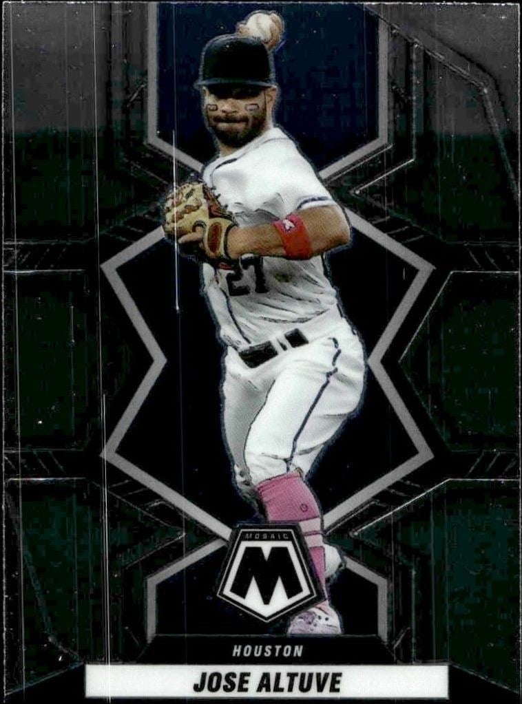 Jose Altuve 2022 Panini Mosaic #101 Baseball Trading Card - Front 2022 Panini Mosaic Jose Altuve #101 baseball trading card front