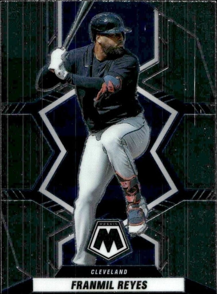 Franmil Reyes 2022 Panini Mosaic #76 Baseball Trading Card - Front 2022 Panini Mosaic Franmil Reyes #76 baseball trading card front