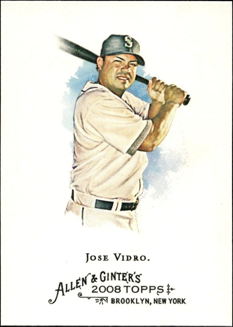 Jose Vidro 2008 Topps Allen & Ginter #178 Baseball Trading Card - Front 2008 Topps Allen & Ginter Jose Vidro #178 baseball trading card front