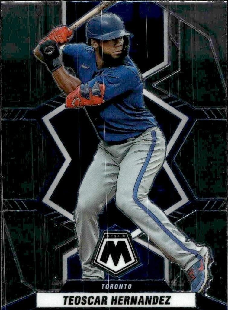 Teoscar Hernandez 2022 Panini Mosaic #13 Baseball Trading Card - Front 2022 Panini Mosaic Teoscar Hernandez #13 baseball trading card front