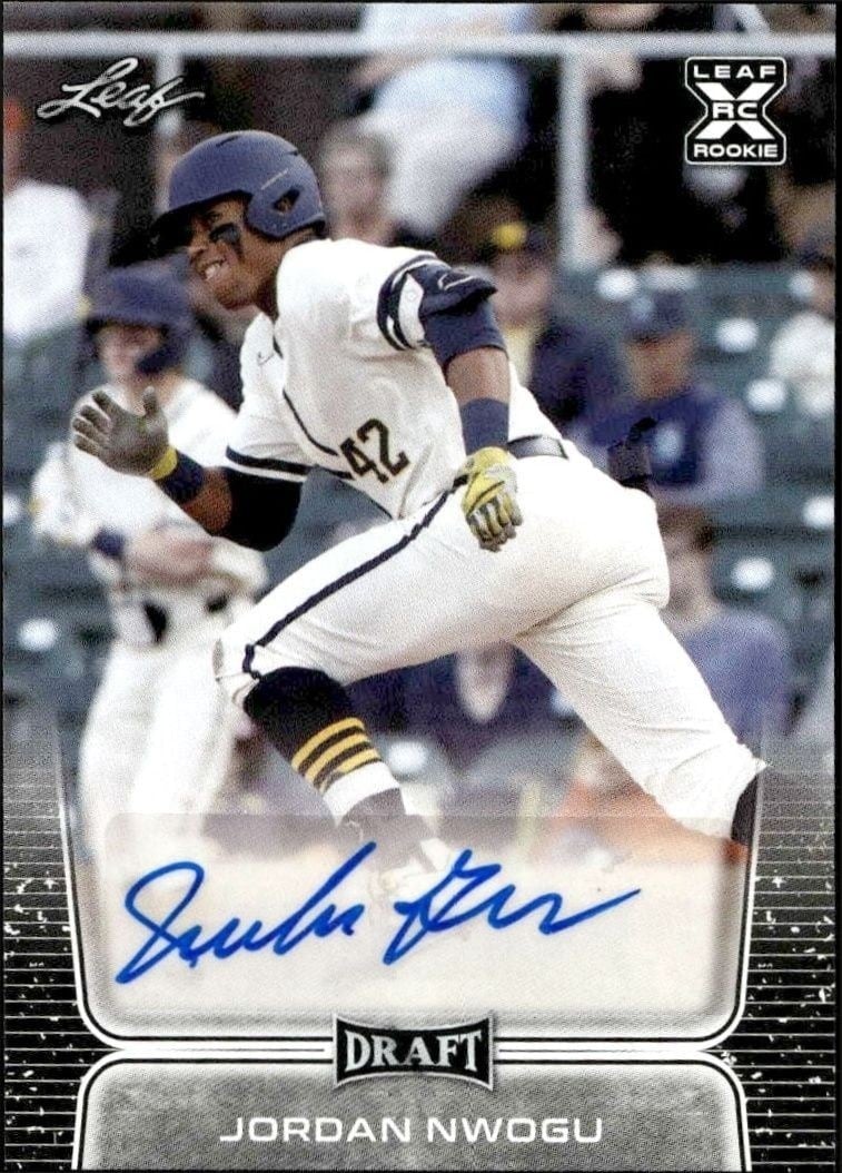 2020 Leaf Draft Jordan Nwogu #SA-JN1 trading card