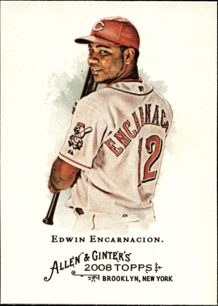 Edwin Encarnacion 2008 Topps Allen & Ginter #193 Baseball Trading Card - Front 2008 Topps Allen & Ginter Edwin Encarnacion #193 baseball trading card front