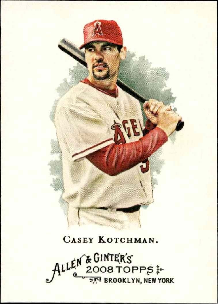 Casey Kotchman 2008 Topps Allen & Ginter #324 Baseball Trading Card - Front 2008 Topps Allen & Ginter Casey Kotchman #324 baseball trading card front