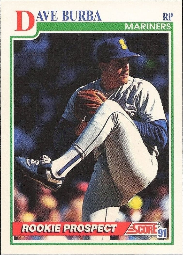 1991 Score Dave Burba #742 trading card