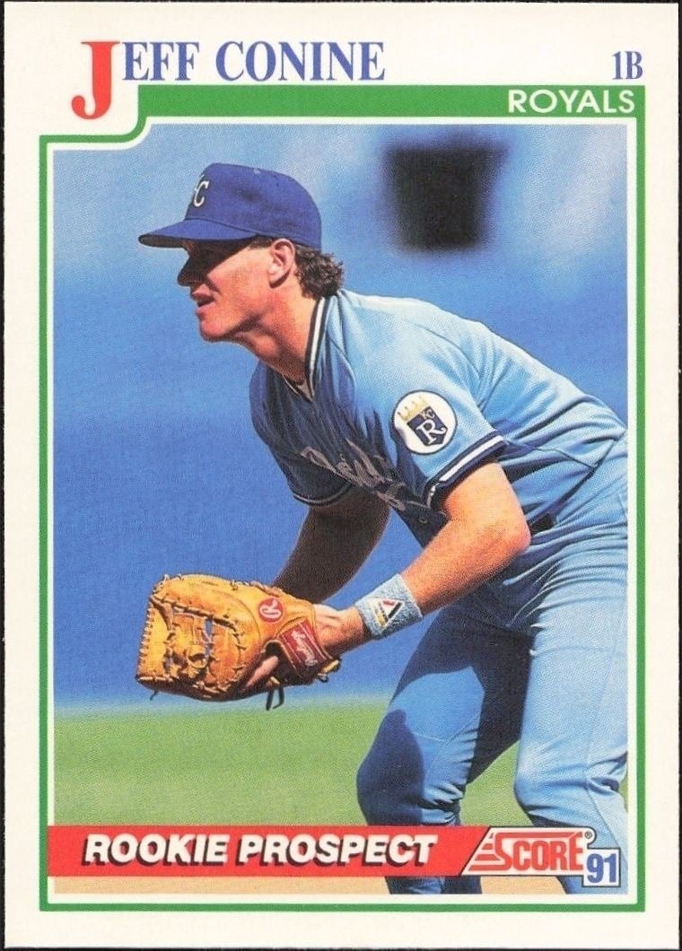 Jeff Conine 1991 Score #722 Baseball Trading Card - Front 1991 Score Jeff Conine #722 baseball trading card front