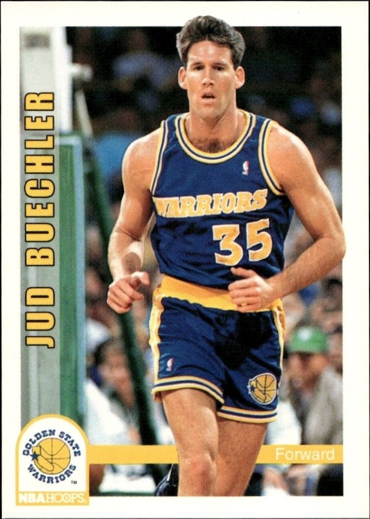 Jud Buechler 1992-93 Skybox NBA Hoops Series 2 #385 Basketball Trading Card - Front 1992-93 Skybox NBA Hoops Series 2 Jud Buechler #385 basketball trading card front