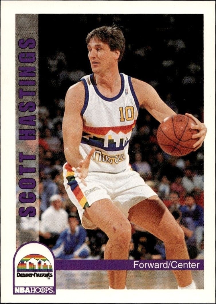Scott Hastings 1992-93 Skybox NBA Hoops Series 2 #376 Basketball Trading Card - Front 1992-93 Skybox NBA Hoops Series 2 Scott Hastings #376 basketball trading card front