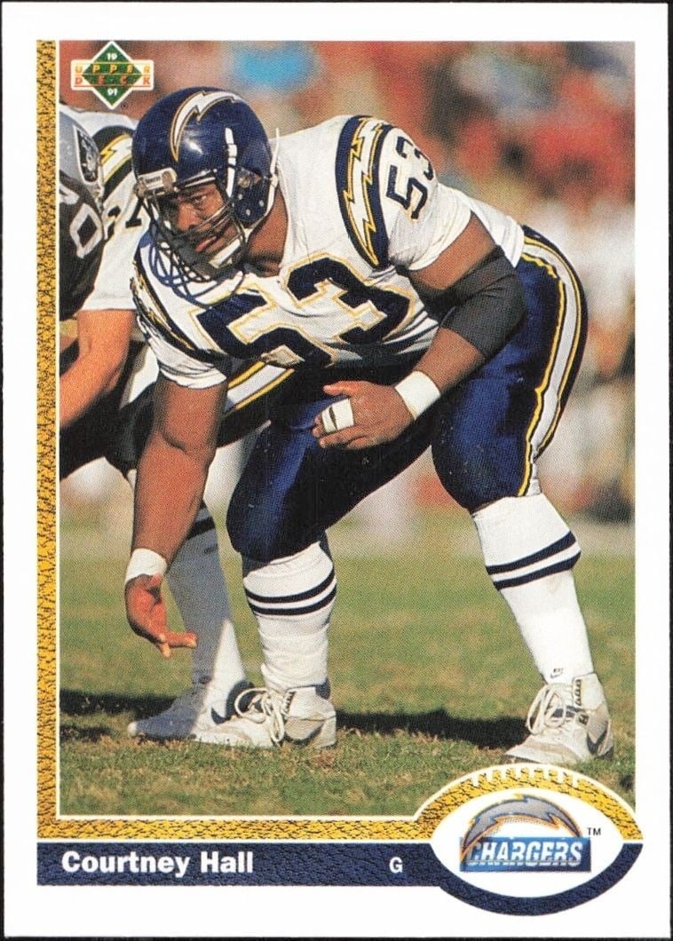 1991 Upper-Deck Courtney Hall #218 trading card