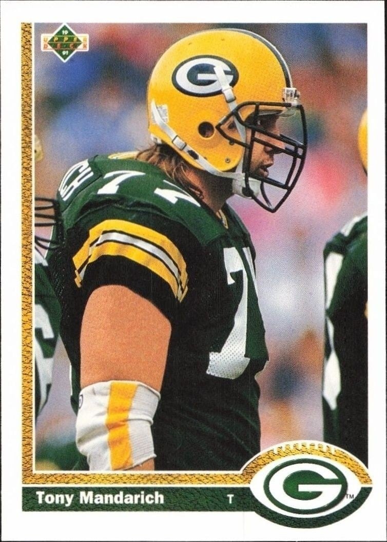 Tony Mandarich 1991 Upper Deck #232 Football Trading Card - Front 1991 Upper Deck Tony Mandarich #232 football trading card front