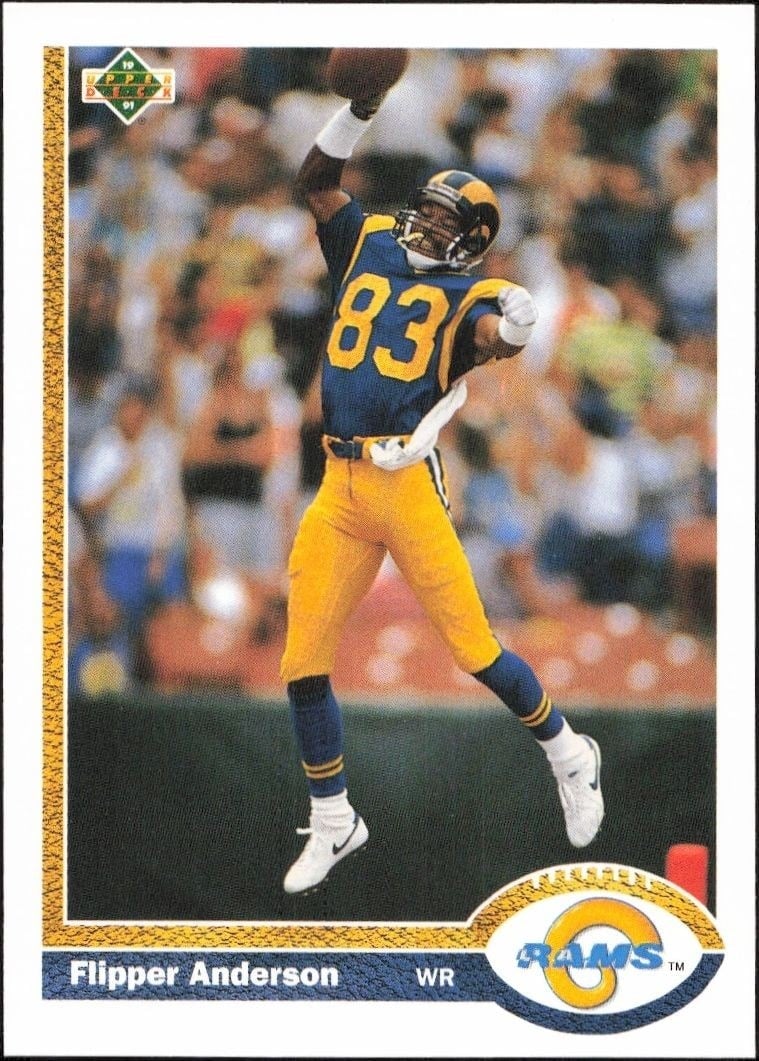 Flipper Anderson 1991 Upper Deck #237 Football Trading Card - Front 1991 Upper Deck Flipper Anderson #237 football trading card front