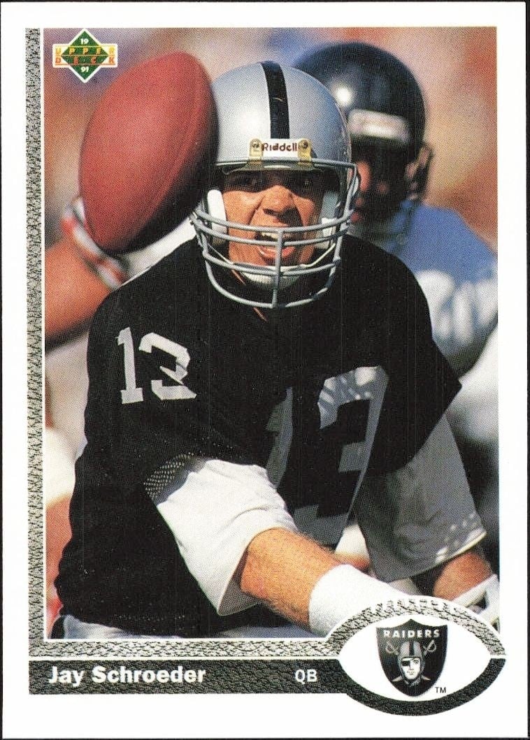 1991 Upper-Deck Jay Schroeder #191 trading card