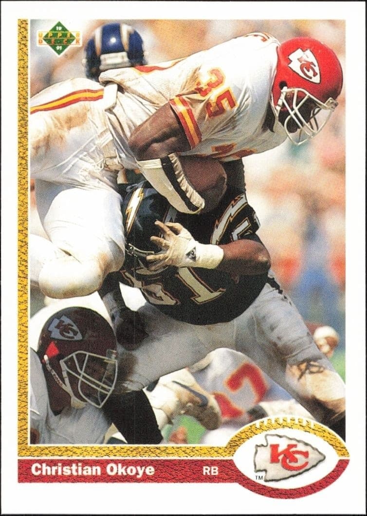 1991 Upper-Deck Christian Okoye #176 trading card