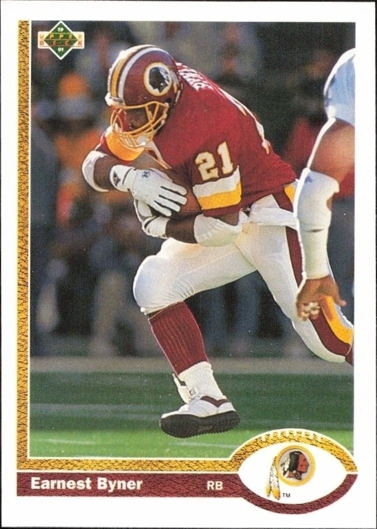 Earnest Byner 1991 Upper Deck #104 Football Trading Card - Front 1991 Upper Deck Earnest Byner #104 football trading card front