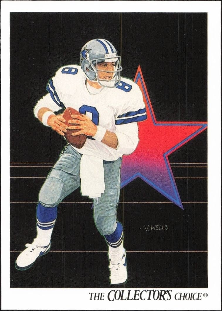Troy Aikman 1991 Upper Deck #82 Football Trading Card - Front 1991 Upper Deck Troy Aikman #82 football trading card front