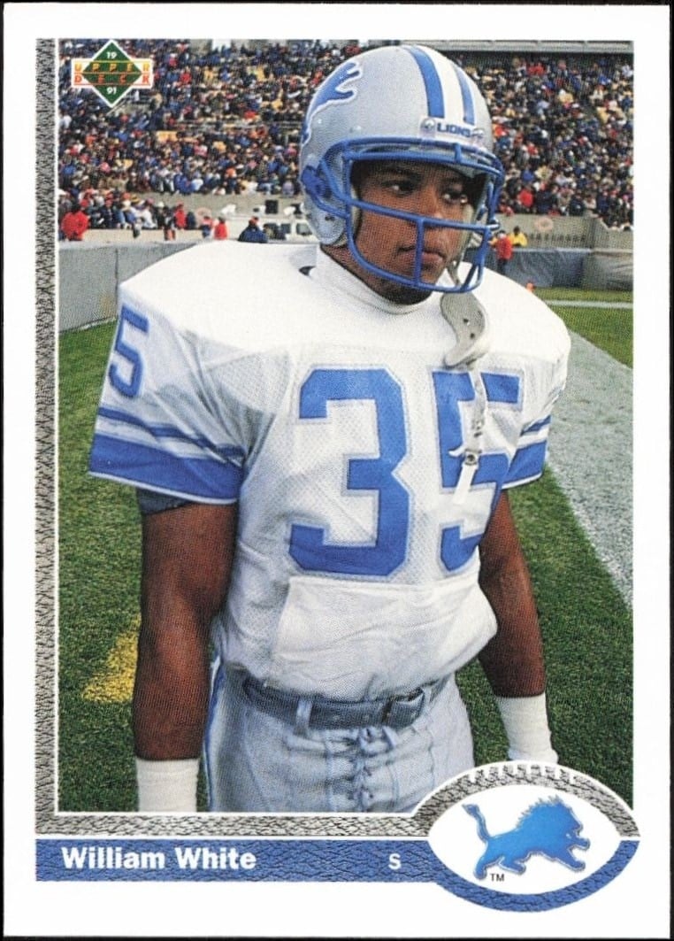 William White 1991 Upper Deck #49 Football Trading Card - Front 1991 Upper Deck William White #49 football trading card front