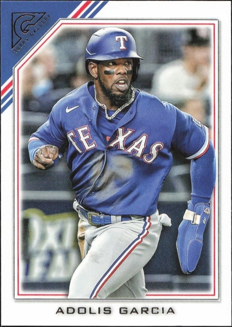 Adolis Garcia 2022 Topps Gallery #48 Baseball Trading Card - Front 2022 Topps Gallery Adolis Garcia #48 baseball trading card front