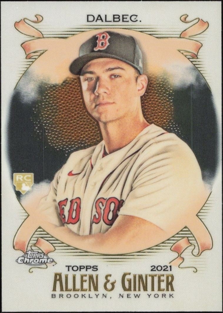 Bobby Dalbec 2021 Topps Allen & Ginter Chrome #121 Baseball Trading Card - Front 2021 Topps Allen & Ginter Chrome Bobby Dalbec #121 baseball trading card front