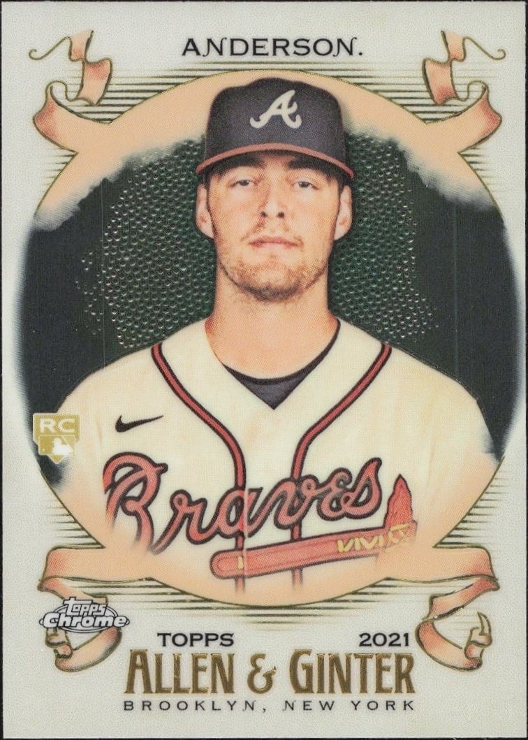 Ian Anderson 2021 Topps Allen & Ginter Chrome #149 Baseball Trading Card - Front 2021 Topps Allen & Ginter Chrome Ian Anderson #149 baseball trading card front