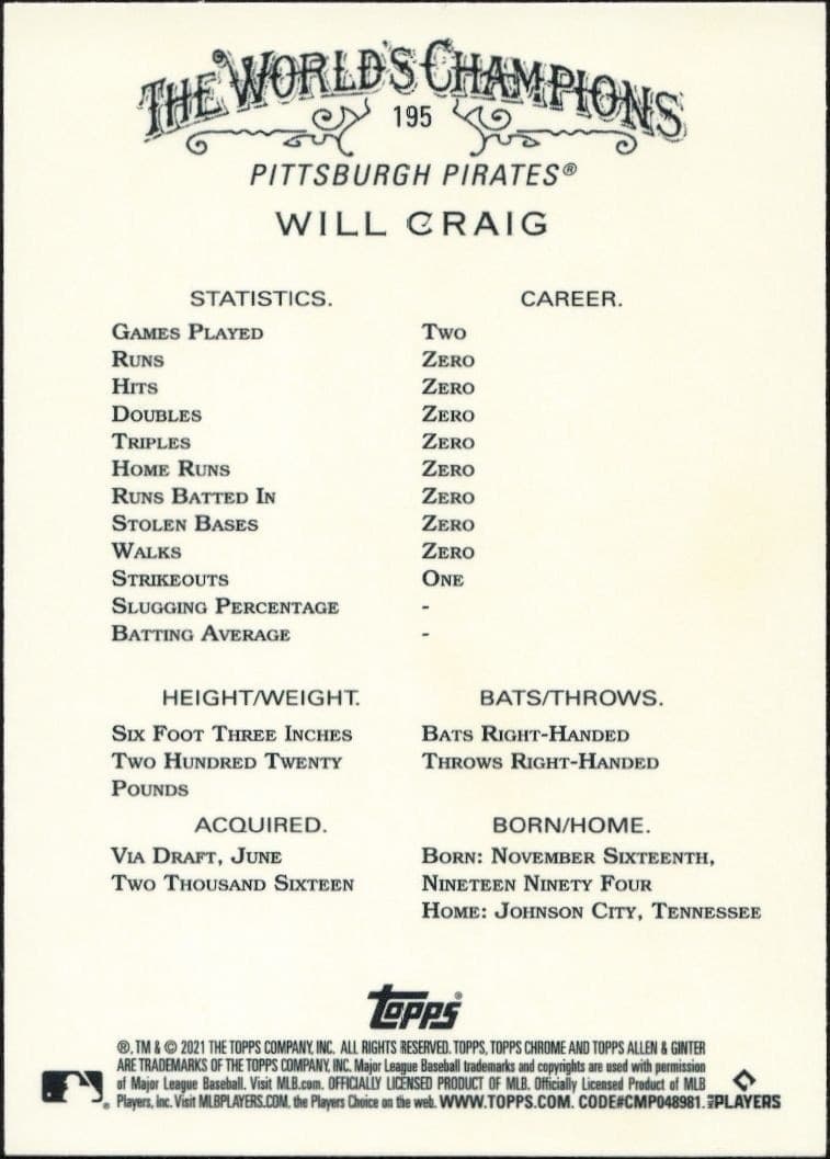 Will Craig - Back
