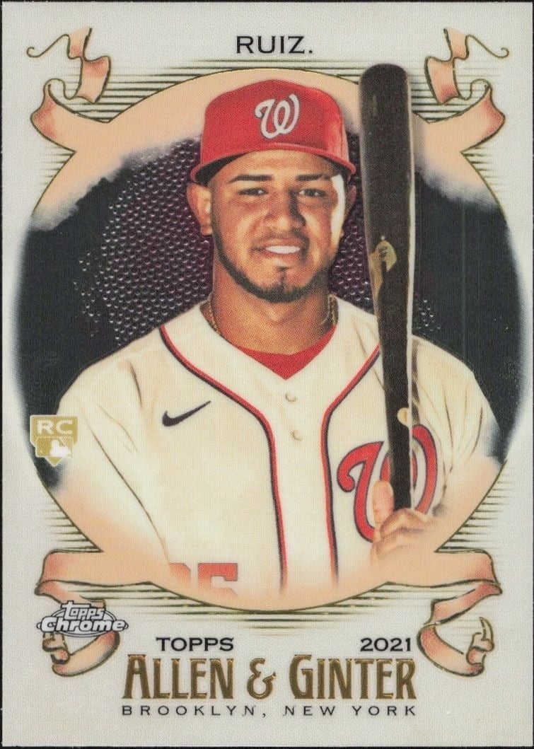 Keibert Ruiz 2021 Topps Allen & Ginter Chrome #141 Baseball Trading Card - Front 2021 Topps Allen & Ginter Chrome Keibert Ruiz #141 baseball trading card front