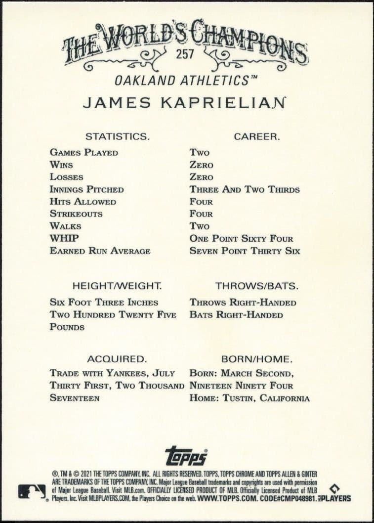 James Kaprielian - Back