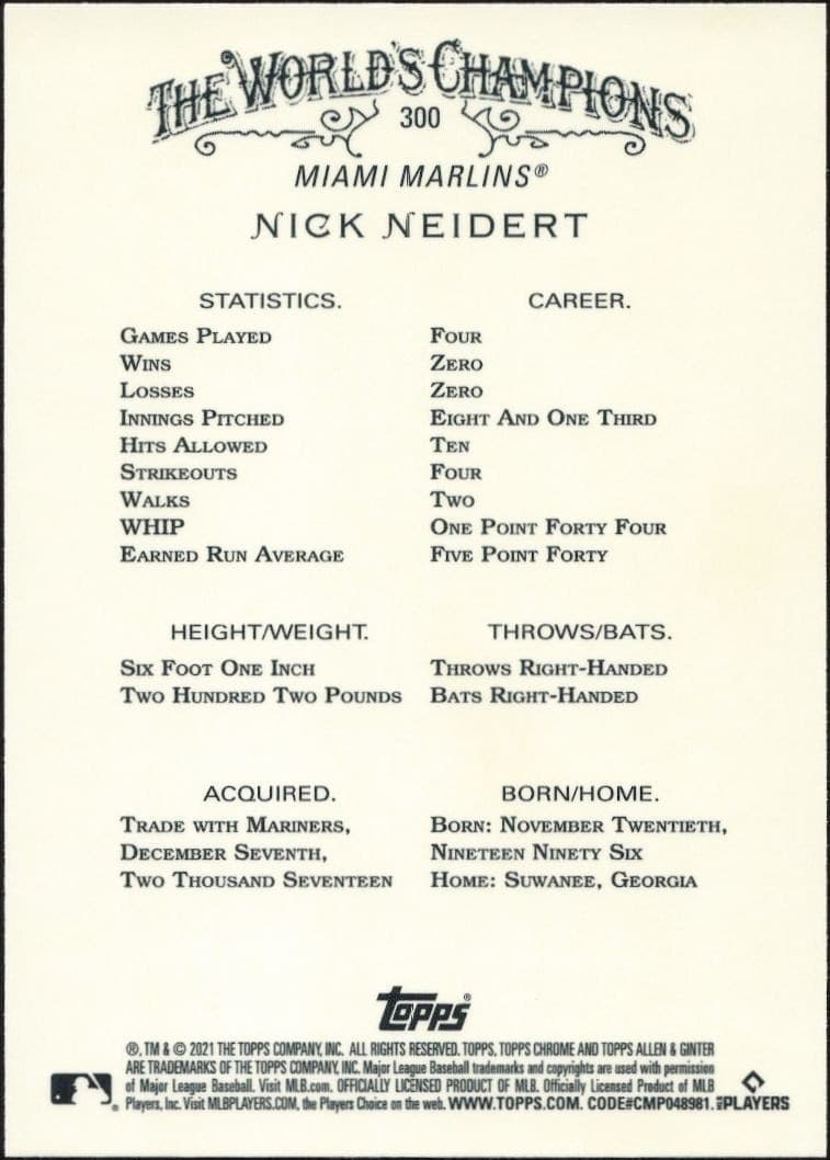 Nick Neidert - Back